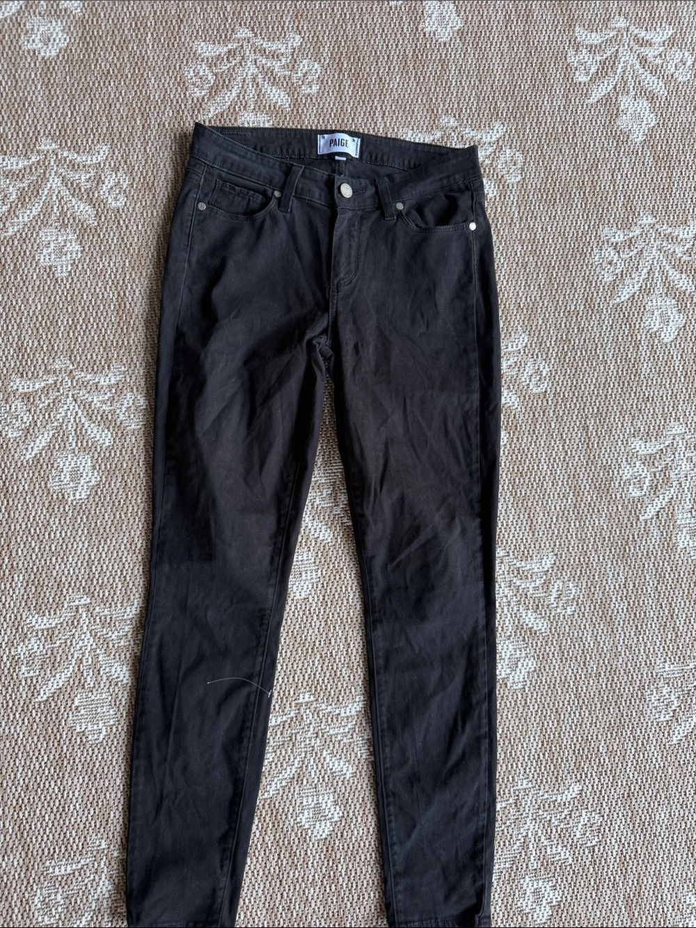 PAIGE Black High-Rise Skinny Jeans 1556 LGW2